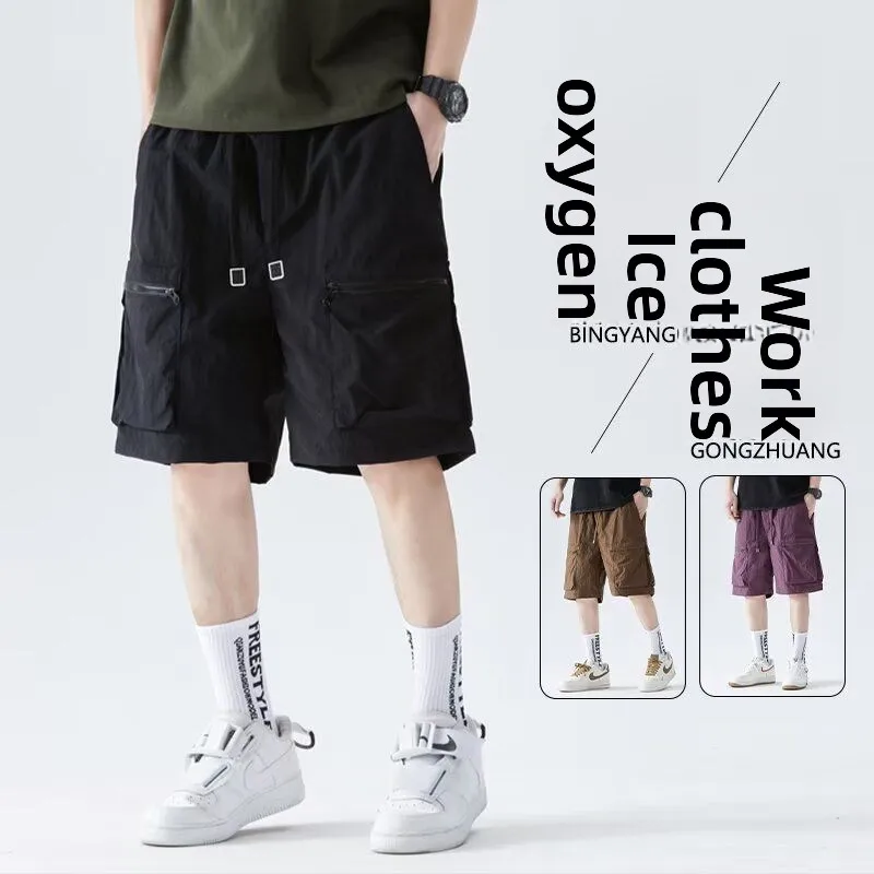 Мужская рабочая одежда ort Pants Summer Ice Silk Qui Dry Повседневные прямые брюки средней длины с большой молнией Свободные брюки...
Мужская рабочая одежда ort Pants Summer Ice Silk Qui Dry Повседневные прямые брюки средней длины с большой молнией Свободные брюки...