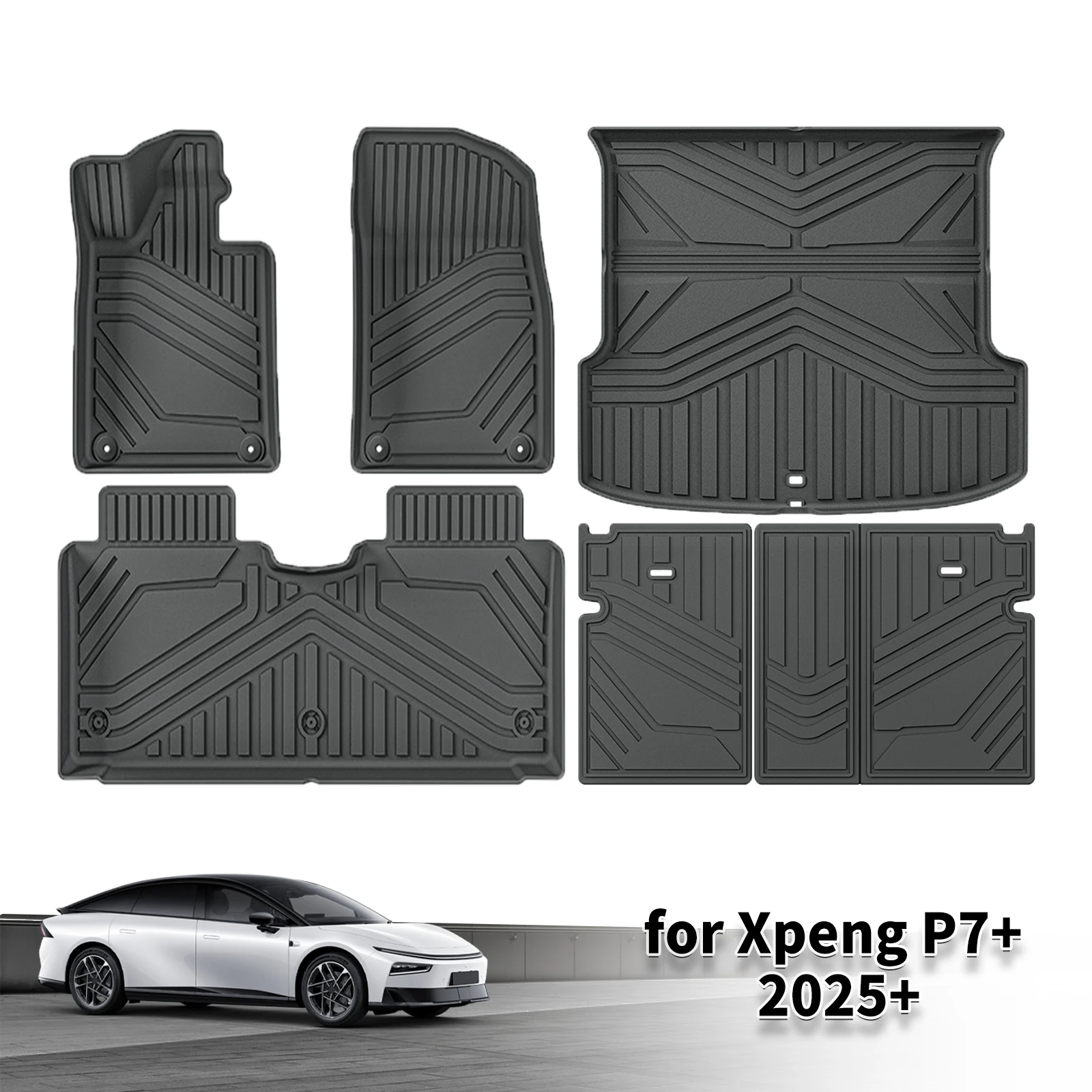 for Xpeng P7+ 2025 2026 2027 Waterproof 3D TPE Floor & Trunk Mats, Perfect Fit Odorless Car Accessories (Not For RHD)
for Xpeng P7+ 2025 2026 2027 Waterproof 3D TPE Floor & Trunk Mats, Perfect Fit Odorless Car Accessories (Not For RHD)