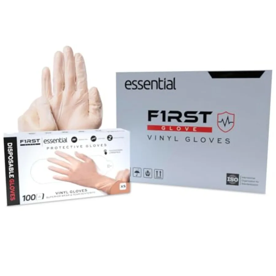 4 Mil Clear Vinyl Disposable Gloves - 1000 Count X-Large - Food Safe Plastic Gloves for Cooking Cleaning and Food Prep - Latex
4 Mil Clear Vinyl Disposable Gloves - 1000 Count X-Large - Food Safe Plastic Gloves for Cooking Cleaning and Food Prep - Latex