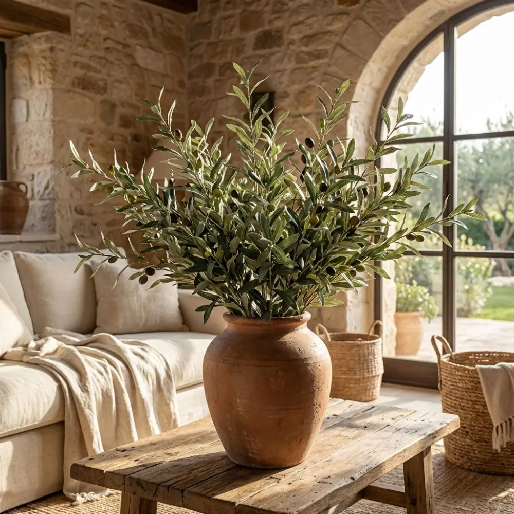 Plastic Artificial Olive Branch Lifelike with Fruit Simulated Olive Leaf Plant Handmade Craft Olive Fruit Branch Wedding Party
Plastic Artificial Olive Branch Lifelike with Fruit Simulated Olive Leaf Plant Handmade Craft Olive Fruit Branch Wedding Party