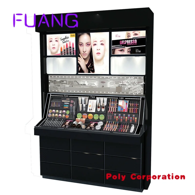 Custom Kainice wholesale makeup shop Customized wood cosmetic counter cosmetic shop counter design makeup display stand with li
Custom Kainice wholesale makeup shop Customized wood cosmetic counter cosmetic shop counter design makeup display stand with li