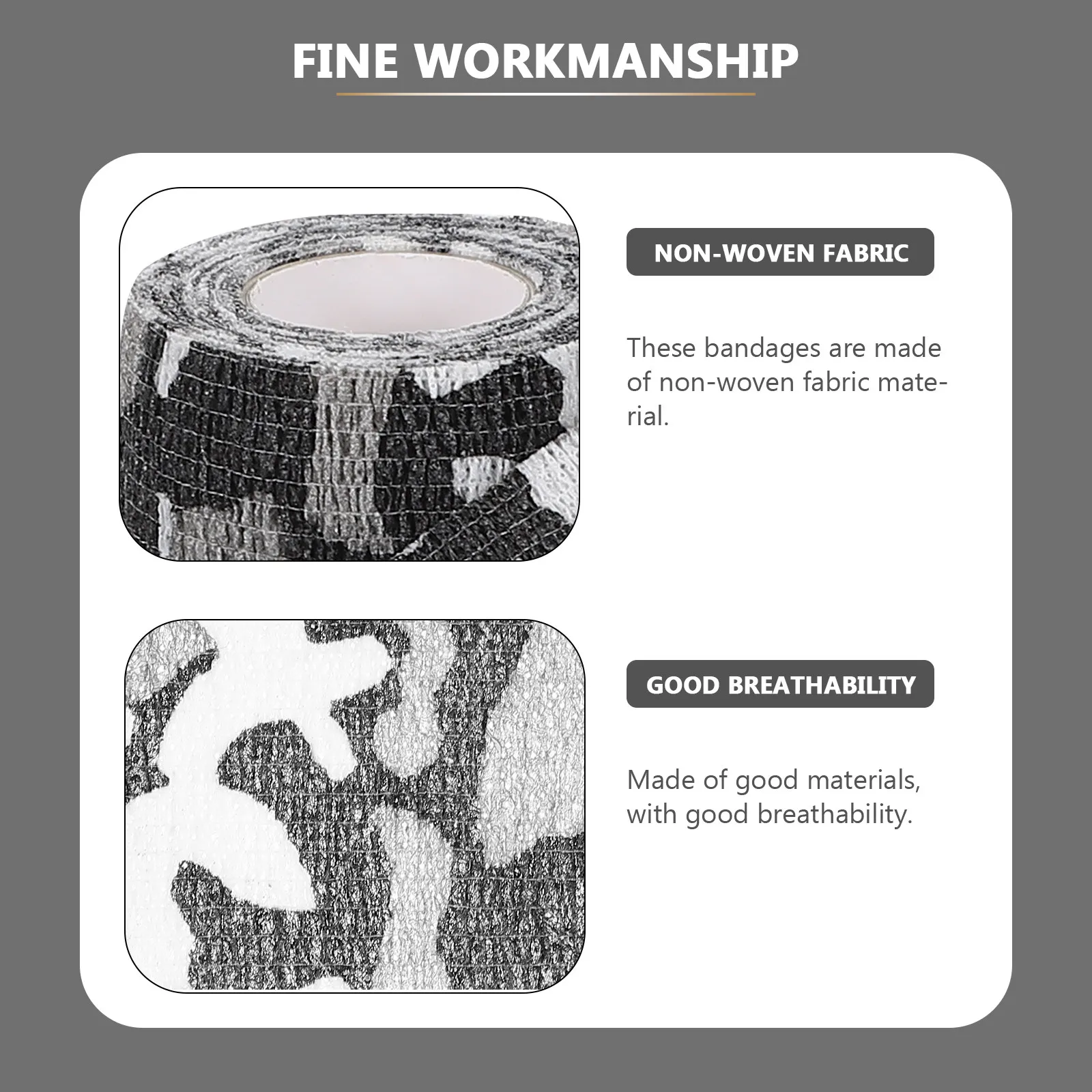 3Pcs Camouflage Elastic Bandages Non-Woven Sports Protective Band Breathable Easy Tear Adhesive-Free Wrap for Athletic Outdoor
3Pcs Camouflage Elastic Bandages Non-Woven Sports Protective Band Breathable Easy Tear Adhesive-Free Wrap for Athletic Outdoor