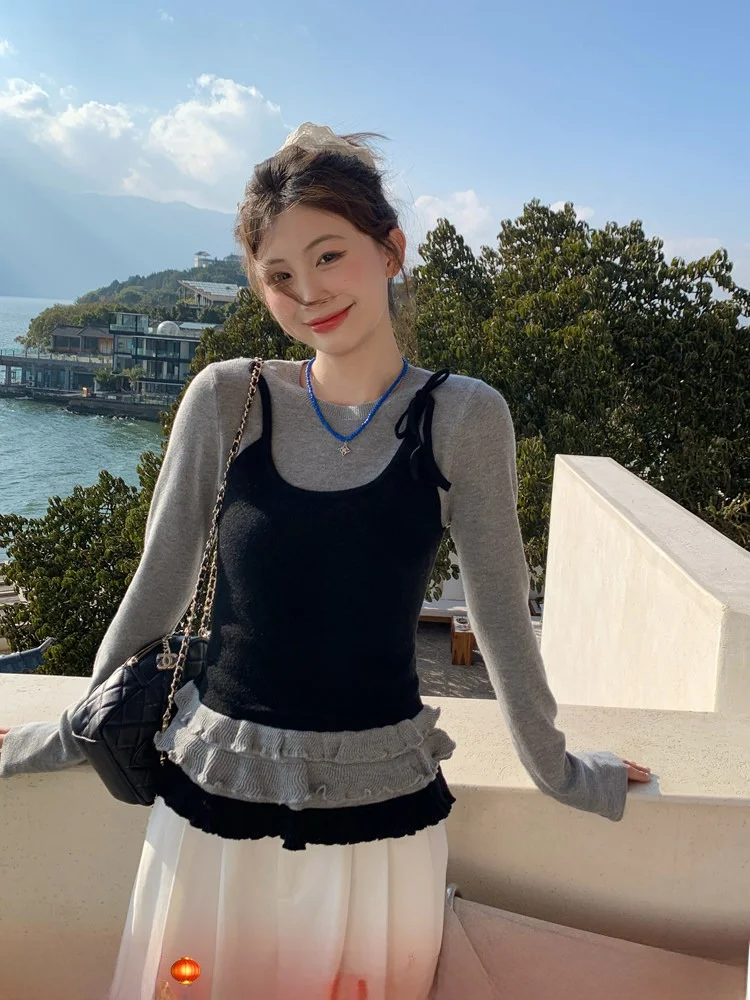 ay Knitted Base Layer irt Women's Inner Wear 2025 Autumn New Sle Sta Wearable Small Vest Outerwear Knitted Top
ay Knitted Base Layer irt Women's Inner Wear 2025 Autumn New Sle Sta Wearable Small Vest Outerwear Knitted Top