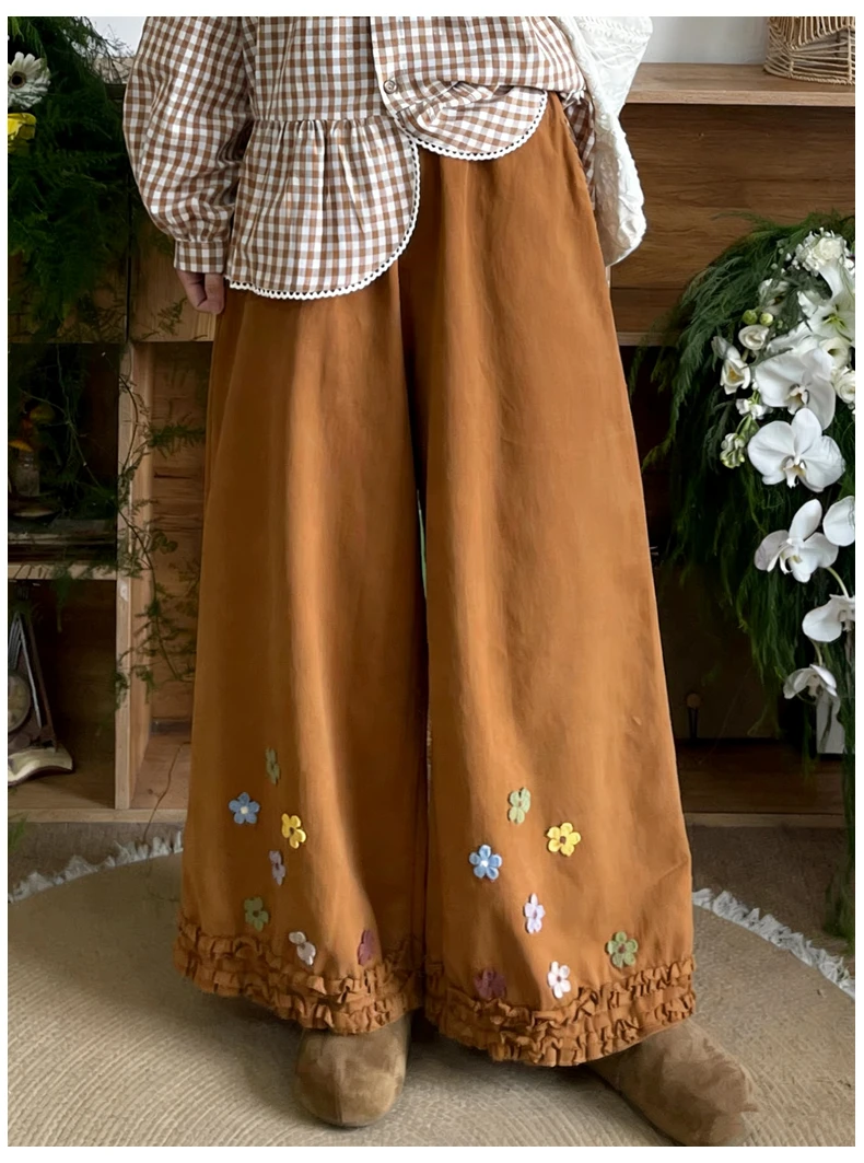 Trendy High Waist Wide Leg Pants Women Summer Casual Cotton Spandex Patchwork Gored Skirt Style Floral Print Loose Fit Trousers
Trendy High Waist Wide Leg Pants Women Summer Casual Cotton Spandex Patchwork Gored Skirt Style Floral Print Loose Fit Trousers