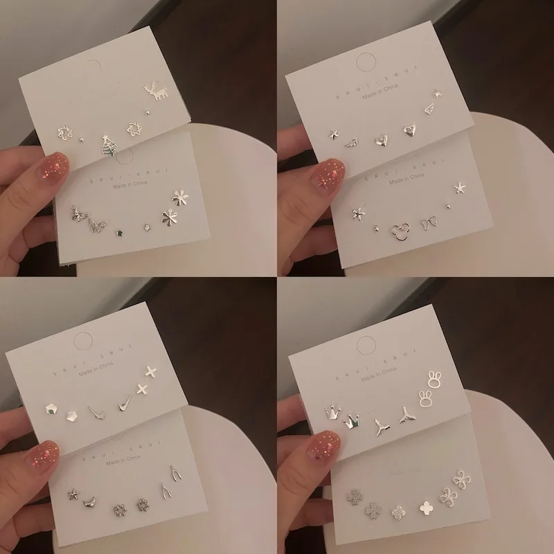 Minimalist and Compact Earring Set with Ear Bone Studs Mini Love Crown Versatile Hole Care Temperament Jewelry for Women
Minimalist and Compact Earring Set with Ear Bone Studs Mini Love Crown Versatile Hole Care Temperament Jewelry for Women