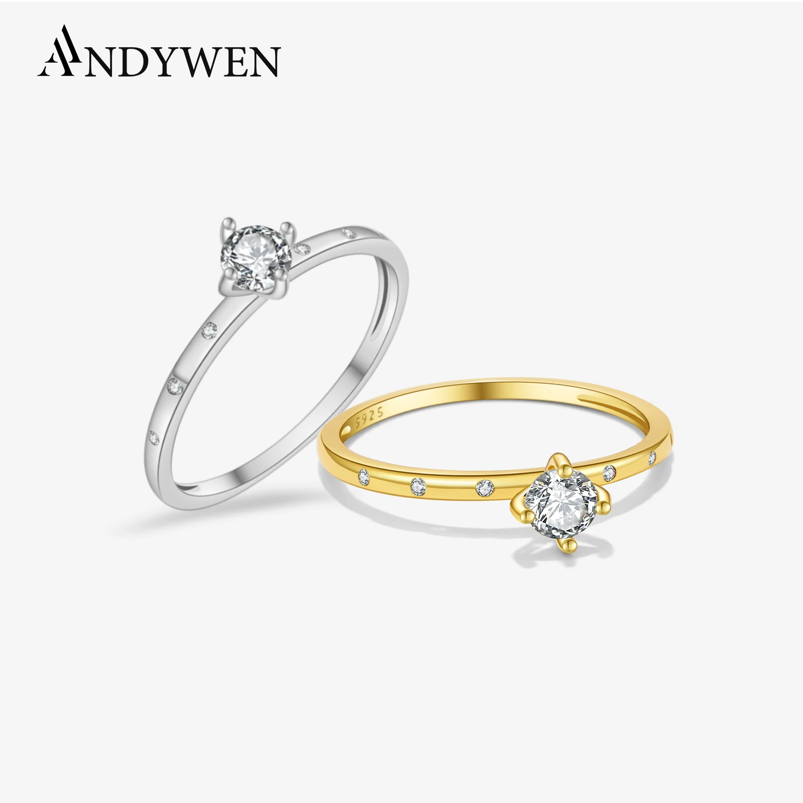 ANDYWEN 100% 925 Sterling Silver Gold Circle CZ Zircon Ring Women Trendy Luxury Fine Classical Wedding Band Jewelry Gift
ANDYWEN 100% 925 Sterling Silver Gold Circle CZ Zircon Ring Women Trendy Luxury Fine Classical Wedding Band Jewelry Gift