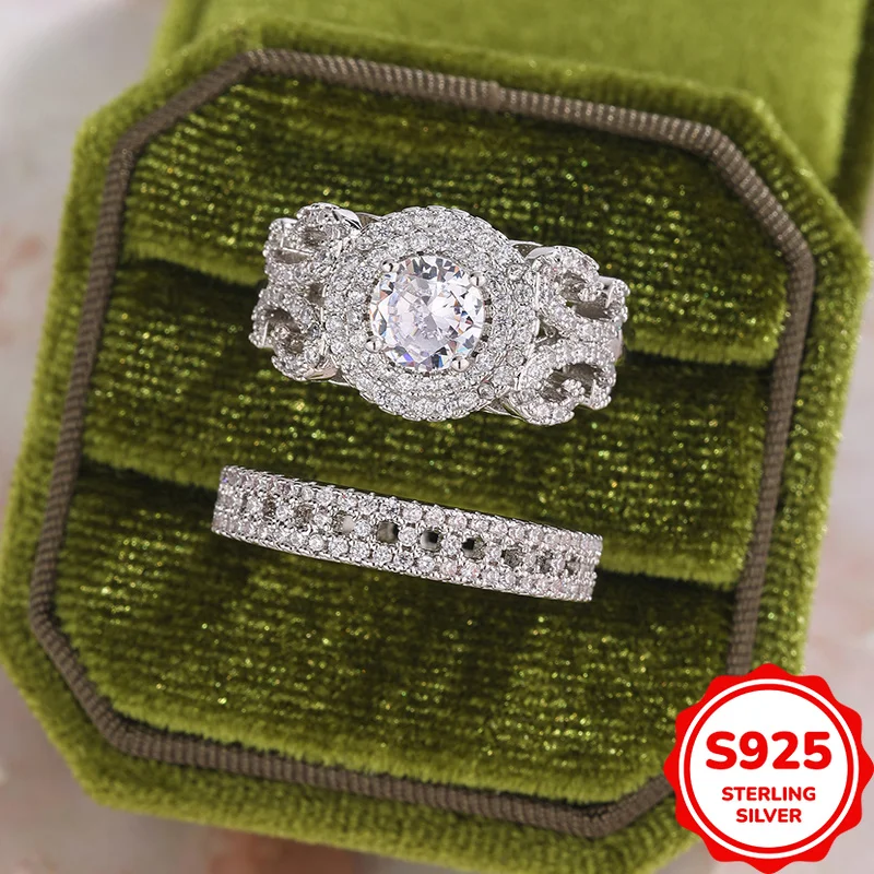 Luxury Heavy Industry Genuine S925 Silver Light Luxurious Double Layer Ladies Wedding Ring
Luxury Heavy Industry Genuine S925 Silver Light Luxurious Double Layer Ladies Wedding Ring