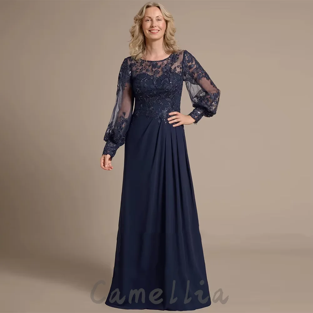 Customized A Line Mother of the Wedding Dress Chiffon Lace Formal Gown Lantern Sleeve For Women Sequined Evening robe
Customized A Line Mother of the Wedding Dress Chiffon Lace Formal Gown Lantern Sleeve For Women Sequined Evening robe