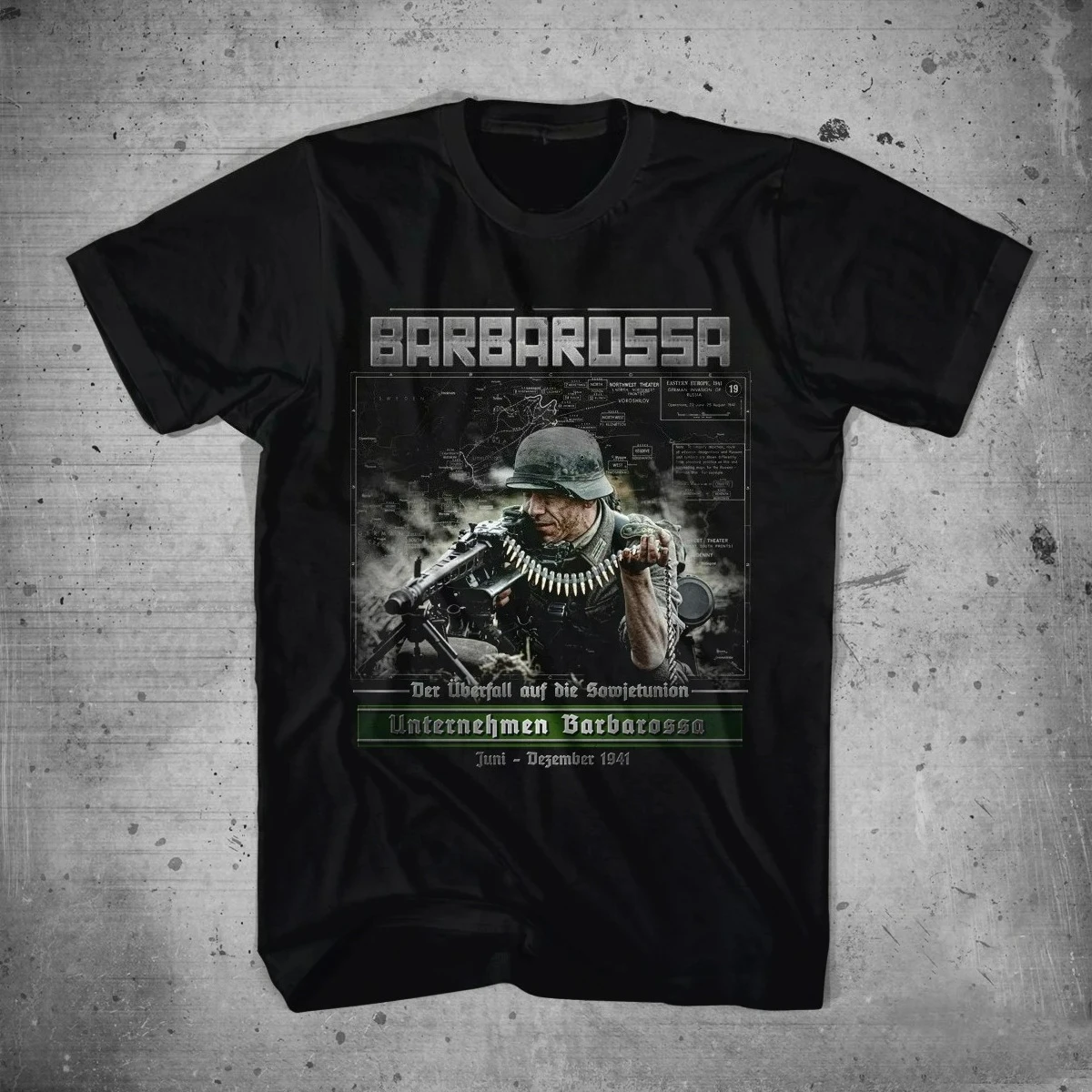 Barbarossa Machine Gunner T-Shirt 100% Cotton O-Neck Short Sleeve Summer Casual Mens T-shirt Retro Streetwear
Barbarossa Machine Gunner T-Shirt 100% Cotton O-Neck Short Sleeve Summer Casual Mens T-shirt Retro Streetwear