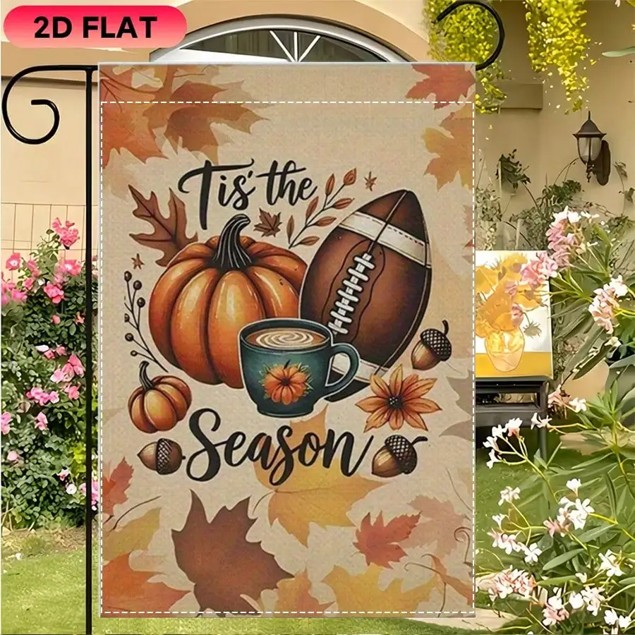 1pc Autumn Garden Flag, Fall Pumpkin Football Tis The Season Design, Harvest Yard Decor, Thanksgiving Themed Decoration, Decorative Flag Fall Garden
1pc Autumn Garden Flag, Fall Pumpkin Football Tis The Season Design, Harvest Yard Decor, Thanksgiving Themed Decoration, Decorative Flag Fall Garden