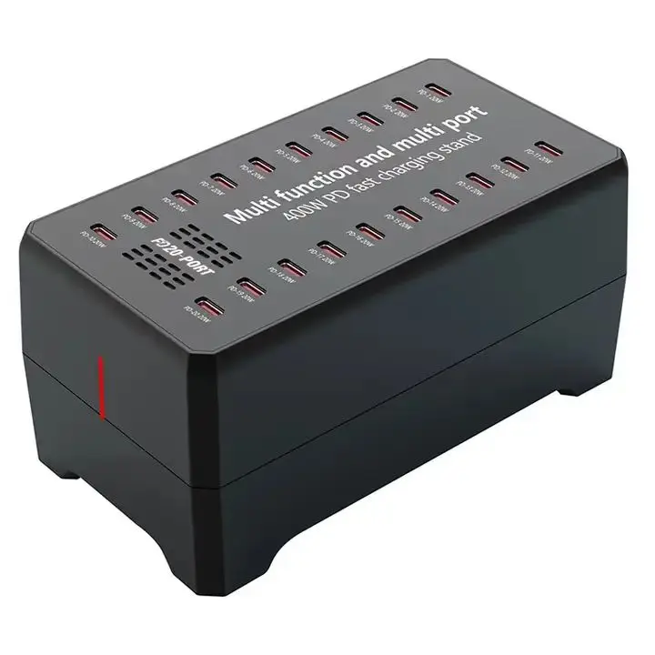 400W GaN Desktop Type-C Port Fast Charger 20 Port PD 20W Charging Station USB Hub Smart Power Adaptor for iPhone 16 15 Galaxy 24
400W GaN Desktop Type-C Port Fast Charger 20 Port PD 20W Charging Station USB Hub Smart Power Adaptor for iPhone 16 15 Galaxy 24