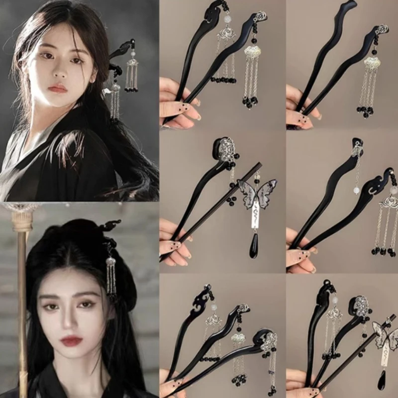 Wooden Hairpin High-end Feel New Chinese Style Ruyi Ping An Lock Ancient Style Cheongsam Children's Tassel Hair Accessories
Wooden Hairpin High-end Feel New Chinese Style Ruyi Ping An Lock Ancient Style Cheongsam Children's Tassel Hair Accessories