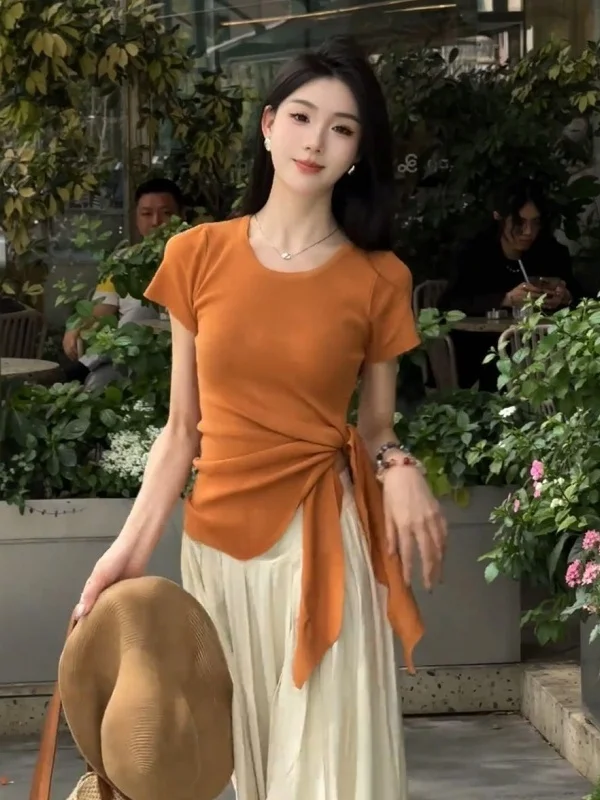 Fashionable Short Sleeve Tie Dye Slim Fit Two Piece Set Women's Summer New Style Age Reducing Asymmetrical Belted Top Skirt P...
Fashionable Short Sleeve Tie Dye Slim Fit Two Piece Set Women's Summer New Style Age Reducing Asymmetrical Belted Top Skirt P...