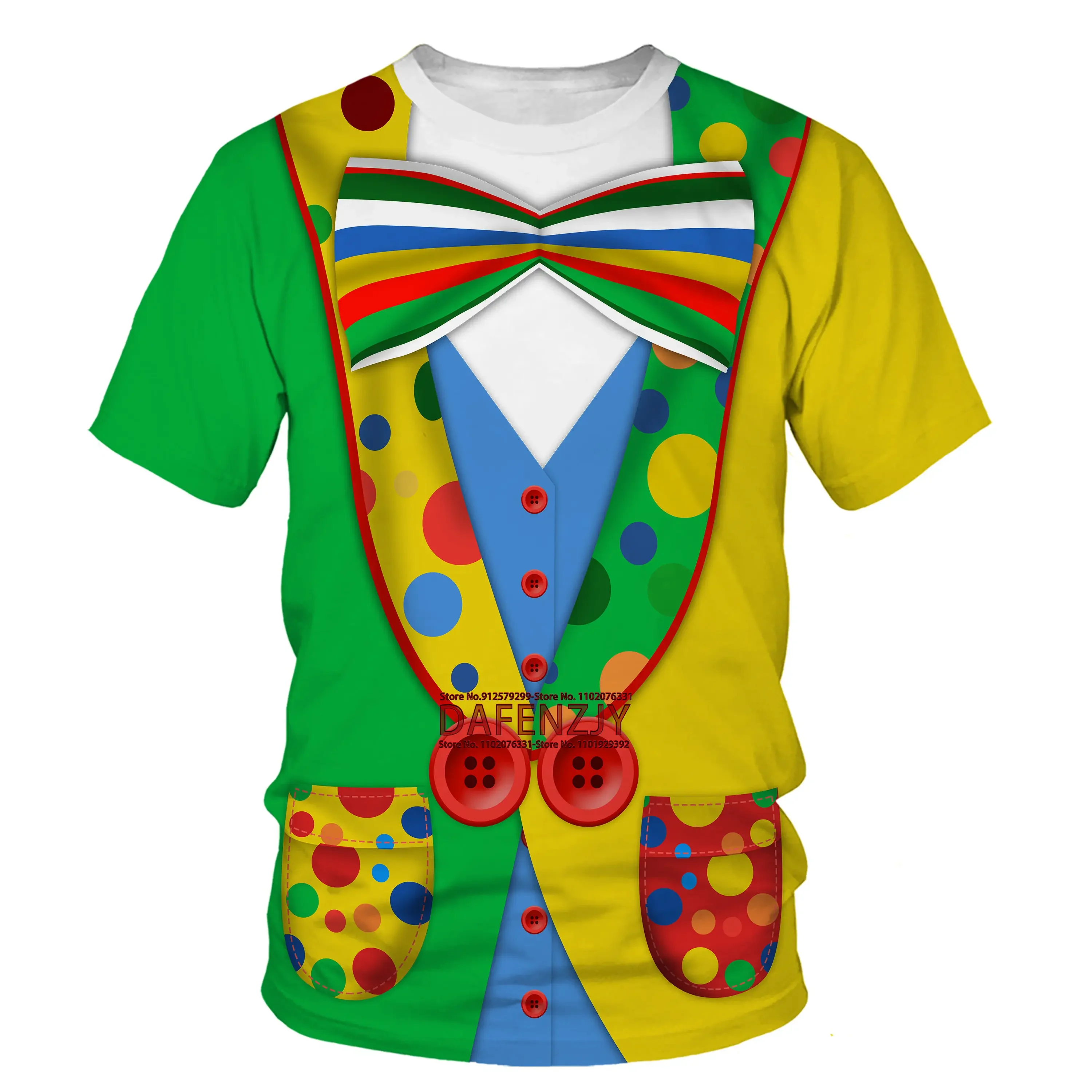 3D T-shirts for men and women, clown costumes, funny short sleeved themed parties, carnival birthdays, novelty T-shirts, Hallowe
3D T-shirts for men and women, clown costumes, funny short sleeved themed parties, carnival birthdays, novelty T-shirts, Hallowe