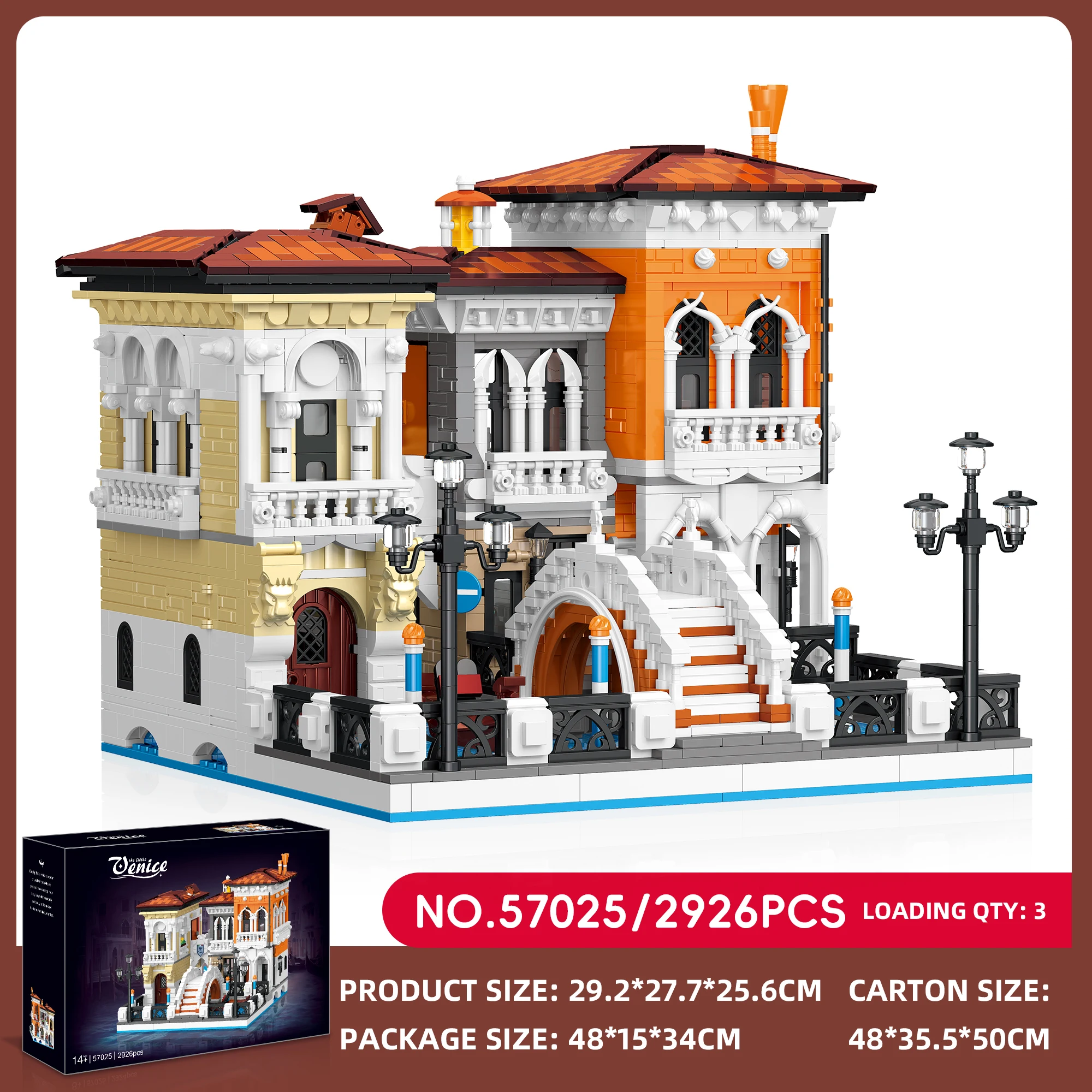 Venice Water City Street Building Blocks Architecture Model with Bridge Canal Romantic Home Decor Gift for Adults
Venice Water City Street Building Blocks Architecture Model with Bridge Canal Romantic Home Decor Gift for Adults