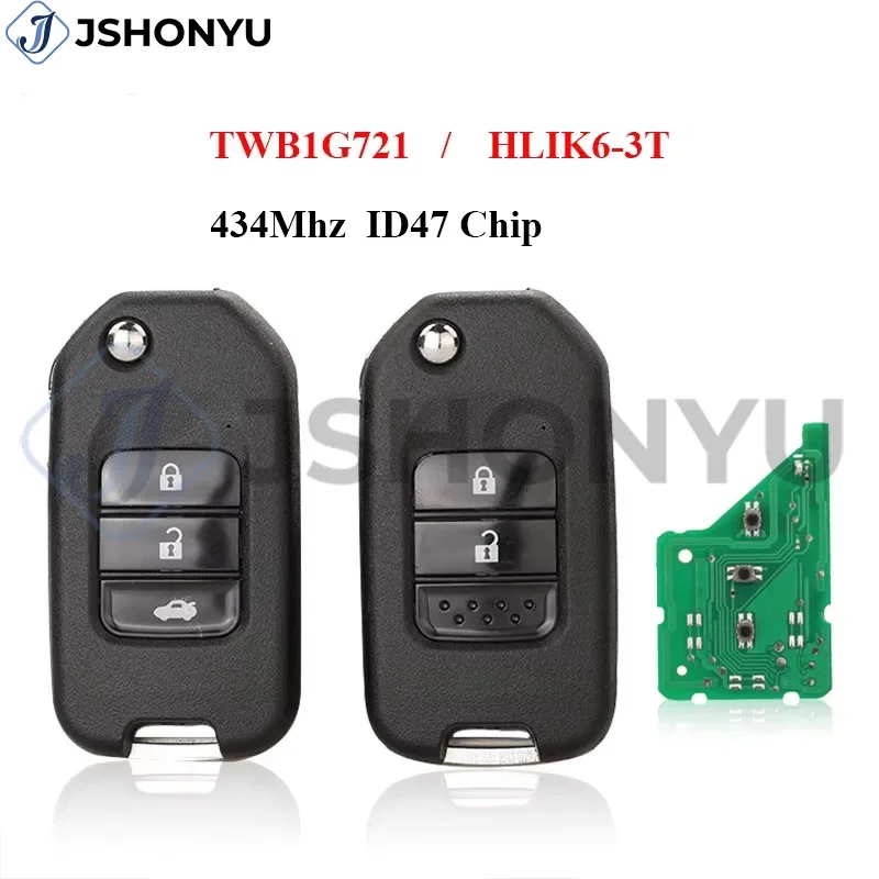 JsHonYu 433MHz Smart Key HLIK6-3T for Honda Civic Accord CR-V Jazz XR-V Vezel JADE Replacement Remote Folding Flip Key Fob
JsHonYu 433MHz Smart Key HLIK6-3T for Honda Civic Accord CR-V Jazz XR-V Vezel JADE Replacement Remote Folding Flip Key Fob