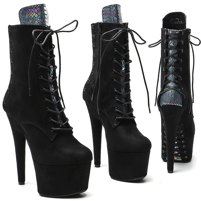 Leecabe 17CM/7inches Suede Upper Women Fashion High Heel Platform Lace up Ankle Boots Pole Dance Boots
Leecabe 17CM/7inches Suede Upper Women Fashion High Heel Platform Lace up Ankle Boots Pole Dance Boots