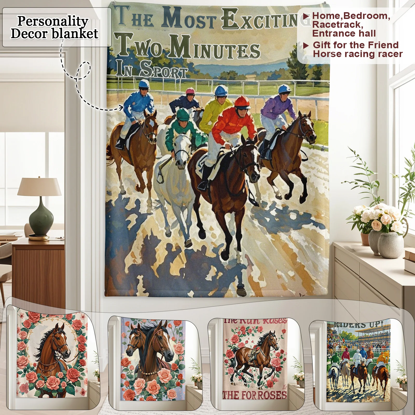 Kentucky Derby Festival Tapestry Rose Horse Blanket Racecourse Competition Festival Celebration Decor To Friends Family Husband
Kentucky Derby Festival Tapestry Rose Horse Blanket Racecourse Competition Festival Celebration Decor To Friends Family Husband