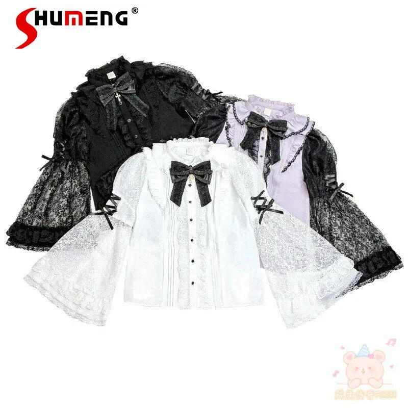 Summer 2026 Japanese Mines Style Mass-produced SC Lolita Blouse Lace Horn Sleeve Single-breasted Sweet Versatile Shirt Top Women
Summer 2026 Japanese Mines Style Mass-produced SC Lolita Blouse Lace Horn Sleeve Single-breasted Sweet Versatile Shirt Top Women