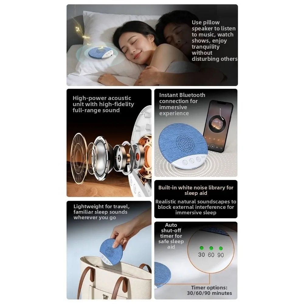 Bluetooth 5.3 Under Pillow Bluetooth Speaker Mini HiFi Stereo Sound Wireless Sleeping Speaker Ultra-Thin Built-in White Noise
Bluetooth 5.3 Under Pillow Bluetooth Speaker Mini HiFi Stereo Sound Wireless Sleeping Speaker Ultra-Thin Built-in White Noise