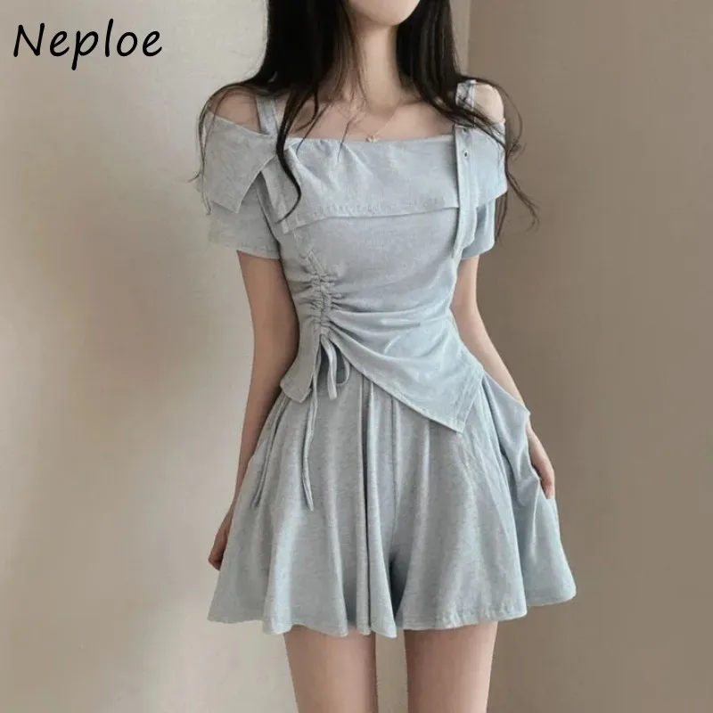 Neploe Simple Drawstring Slim Waist Irregular Split Camisole Tops+ High Waist A-line Skirts 2025 Summer New Two Piece Sets
Neploe Simple Drawstring Slim Waist Irregular Split Camisole Tops+ High Waist A-line Skirts 2025 Summer New Two Piece Sets