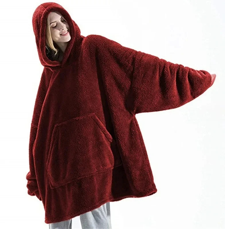 New Winter Women Double-faced Fleece Hoodie Blanket Large Pocket Warm Couple Loose Sweatshirts
New Winter Women Double-faced Fleece Hoodie Blanket Large Pocket Warm Couple Loose Sweatshirts