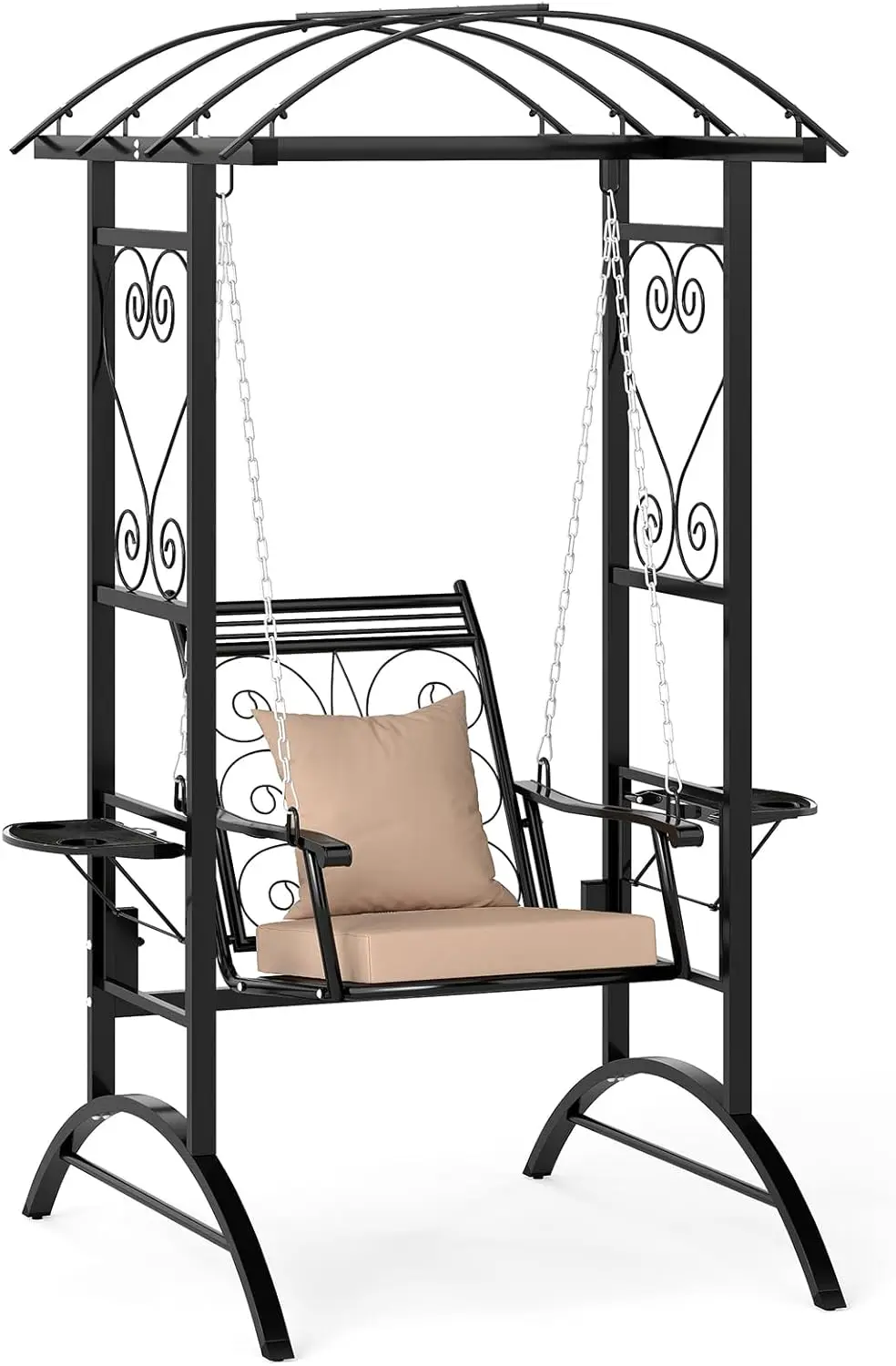 Porch Swing with Stand, Outdoor Patio Swing with Heavy-Duty Metal Frame, Arch Trellis, Removable
Porch Swing with Stand, Outdoor Patio Swing with Heavy-Duty Metal Frame, Arch Trellis, Removable