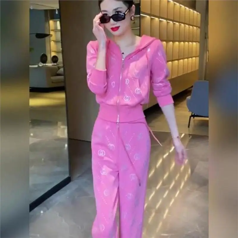 Spring Autumn Luxury Sportswear Set in Magenta with Hood Straight Leg Pants Casual Two Piece Suit for Young Women
Spring Autumn Luxury Sportswear Set in Magenta with Hood Straight Leg Pants Casual Two Piece Suit for Young Women