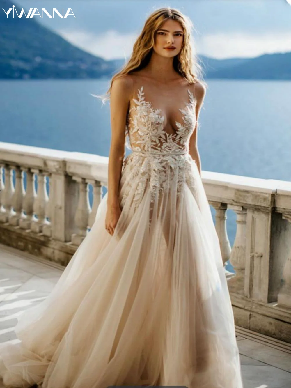 Sexy Illusion Backless Wedding Dress Shiny Sequins Appliques Dress For Bride Elegant Long Bridal Gown Customized Robe De Mariée
Sexy Illusion Backless Wedding Dress Shiny Sequins Appliques Dress For Bride Elegant Long Bridal Gown Customized Robe De Mariée