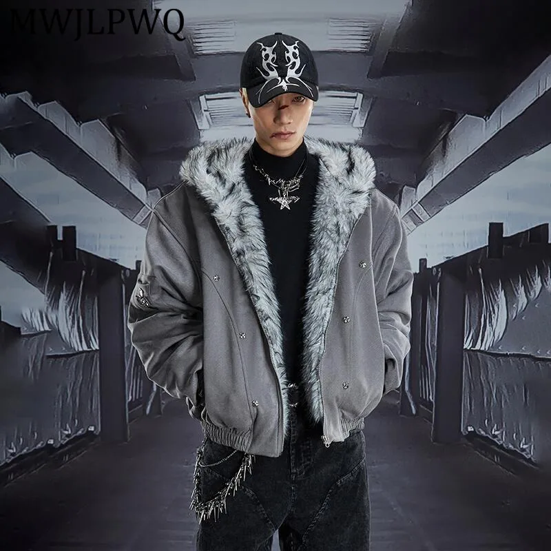 MWJLPWQ Лоскутная меховая куртка с заклепками и капюшоном на молнии, свободная короткая хлопковая куртка, мужская уличная зимняя утепленная куртка с длинными рукавами 12977
MWJLPWQ Лоскутная меховая куртка с заклепками и капюшоном на молнии, свободная короткая хлопковая куртка, мужская уличная зимняя утепленная куртка с длинными рукавами 12977