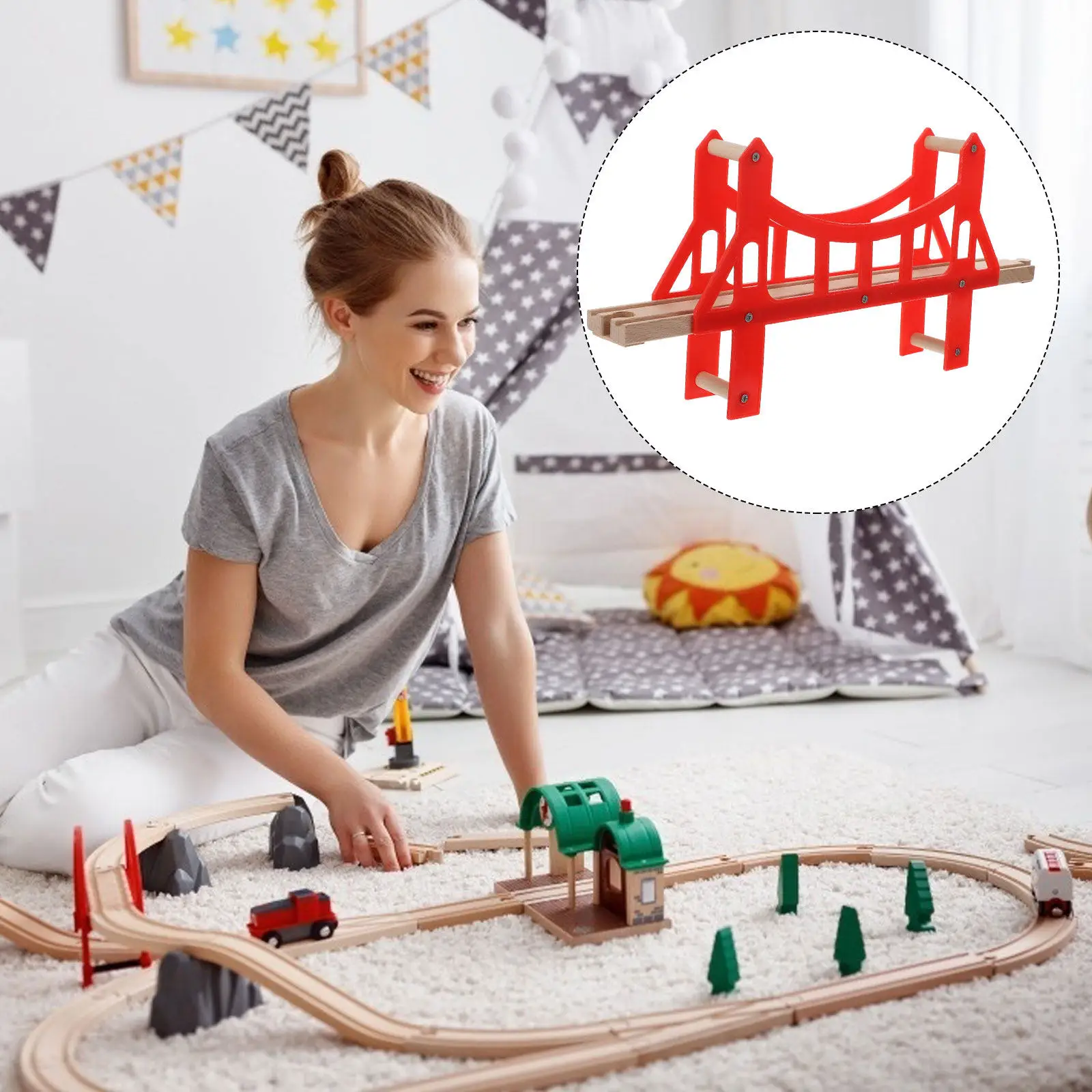1Pcs Wooden Train Track Bridge Classic Scene for Kids Railway Expansion Accessories Birthday Christmas Gift Train Track Bridge
1Pcs Wooden Train Track Bridge Classic Scene for Kids Railway Expansion Accessories Birthday Christmas Gift Train Track Bridge