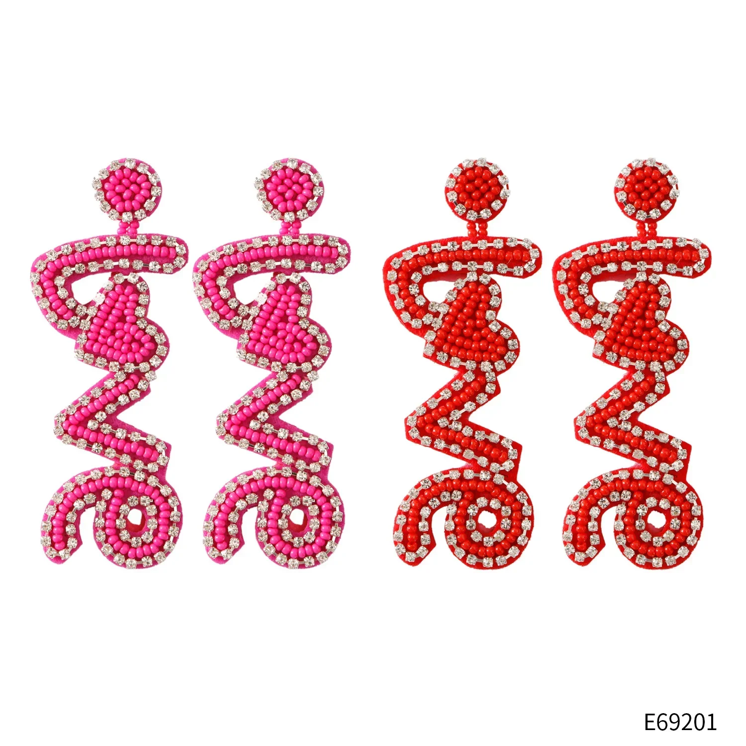 Rice bead earrings LOVE Heart-shaped Originality Design Geometry Hand knitting Bohemia Alloy Fashion Simple Beaded earrings
Rice bead earrings LOVE Heart-shaped Originality Design Geometry Hand knitting Bohemia Alloy Fashion Simple Beaded earrings