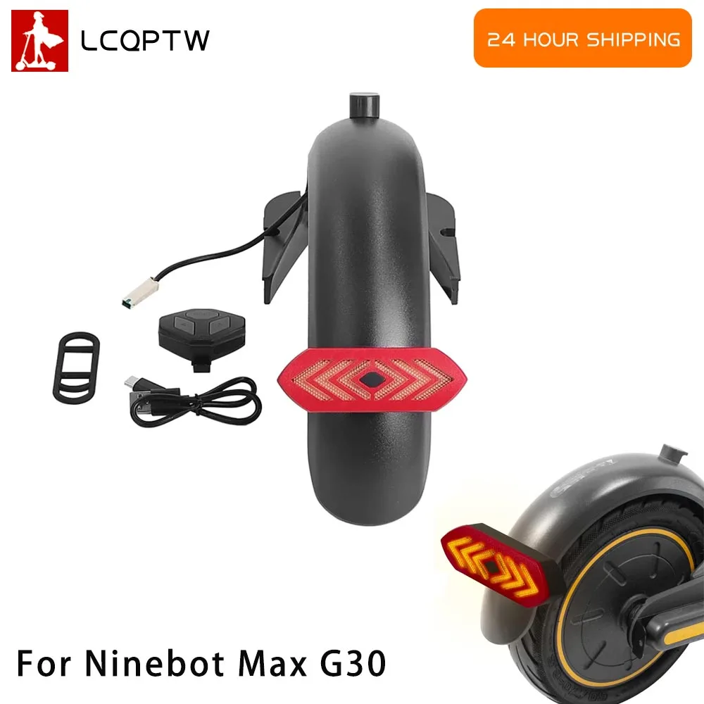 Rear Fender Kit Turn Signal Part for Ninebot Max G30 Electric Scooter Lamp Wireless Led Remote Light Fender+Tail Light Accessory
Rear Fender Kit Turn Signal Part for Ninebot Max G30 Electric Scooter Lamp Wireless Led Remote Light Fender+Tail Light Accessory