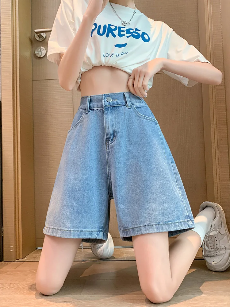 High Waist Loose Straight Leg Jeans Shorts Women's Summer Fashionable Versatile Denim Shorts Student Friendly Cotton Blend
High Waist Loose Straight Leg Jeans Shorts Women's Summer Fashionable Versatile Denim Shorts Student Friendly Cotton Blend