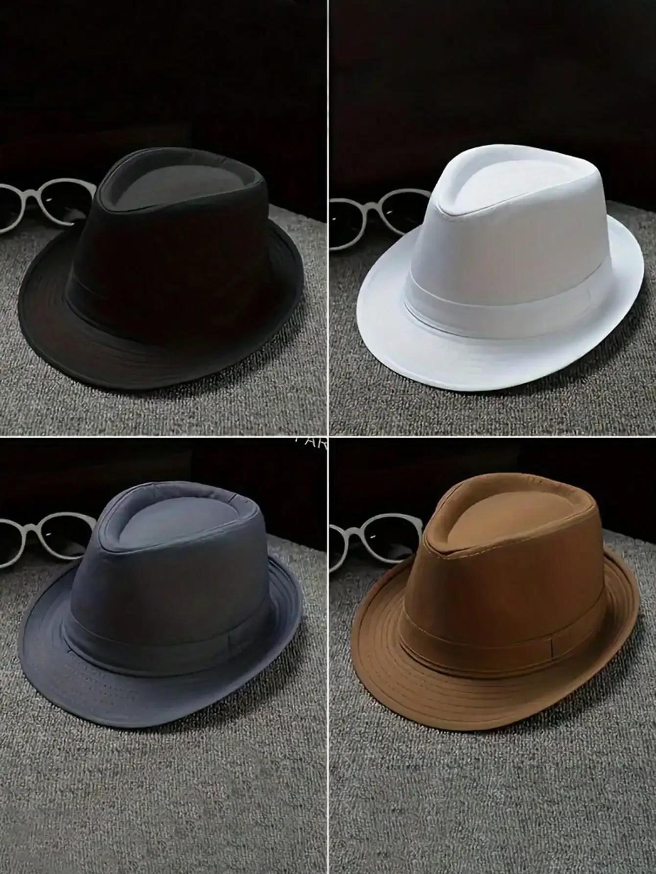 1pc Unisex Y2K Style Solid Color Jazz Hat, Suitable For Outdoor Sports, Sun Protection And Daily Commute
1pc Unisex Y2K Style Solid Color Jazz Hat, Suitable For Outdoor Sports, Sun Protection And Daily Commute