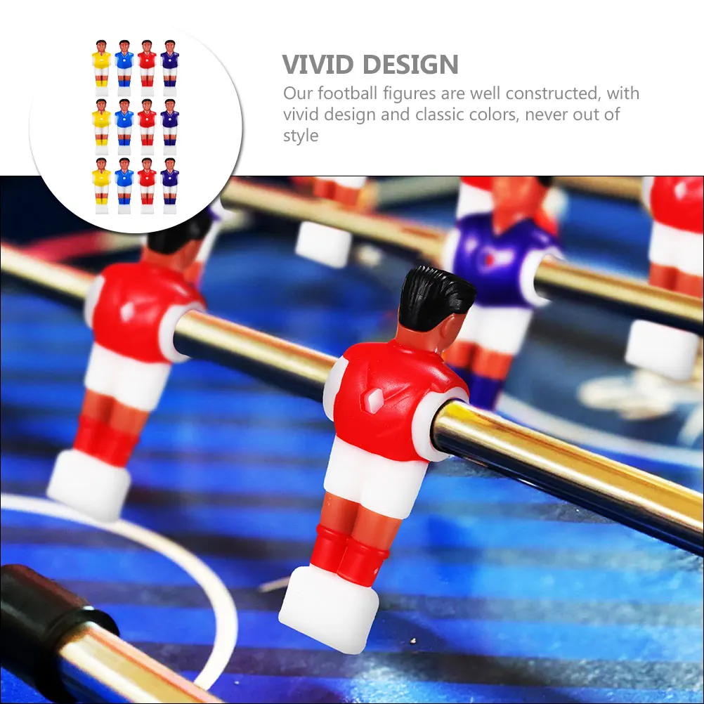 12pcs Table Football Figures Foosball Player Statues Resin Soccer Players Replacement Parts For Desk Color 
12pcs Table Football Figures Foosball Player Statues Resin Soccer Players Replacement Parts For Desk Color