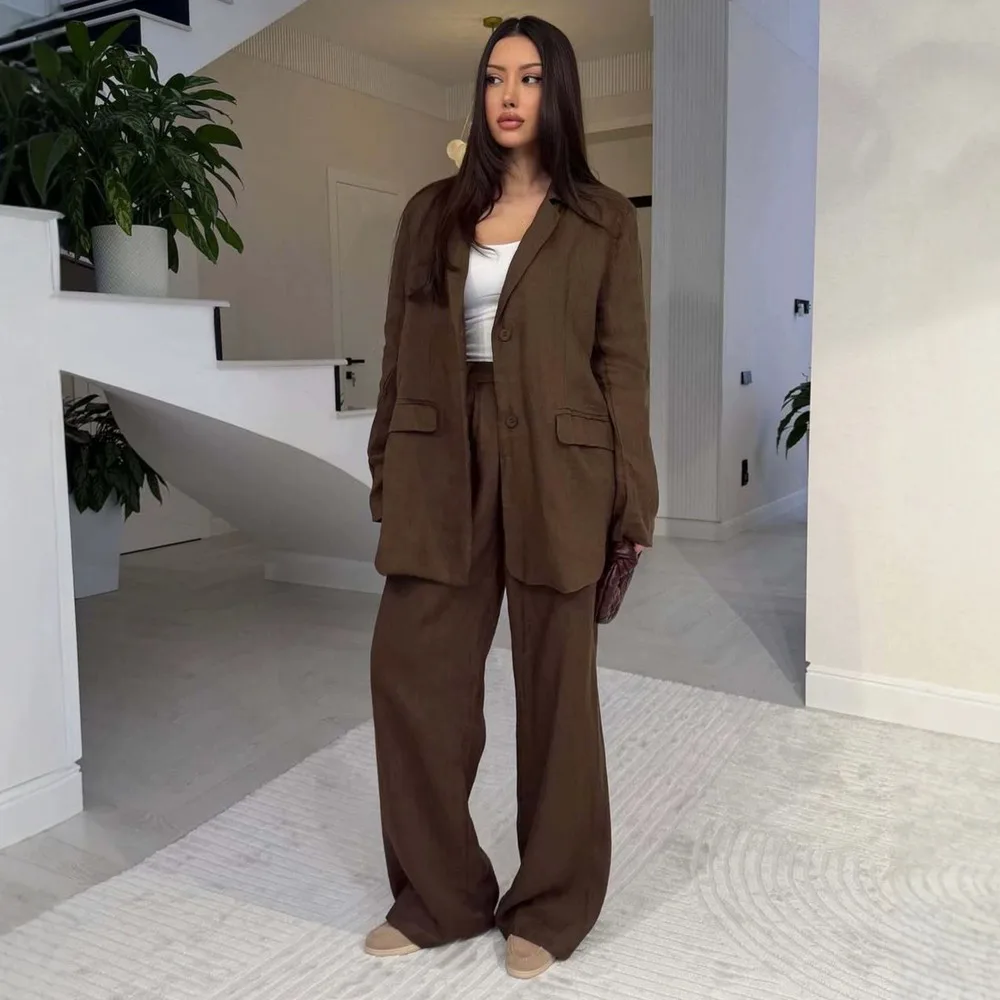Women Long Sleeve V Neck Blazer Two Piece Set Business Pantsuit Jumpsuit Tops Spring Summer Matching Set
Women Long Sleeve V Neck Blazer Two Piece Set Business Pantsuit Jumpsuit Tops Spring Summer Matching Set