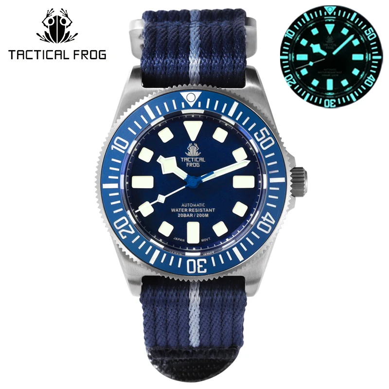 Tactical Frog FXD Watch Titanium Case NH35 Automatic Mechanical Movement BGW9 Luminous 200m Waterproof 42mm Diving Watches
Tactical Frog FXD Watch Titanium Case NH35 Automatic Mechanical Movement BGW9 Luminous 200m Waterproof 42mm Diving Watches