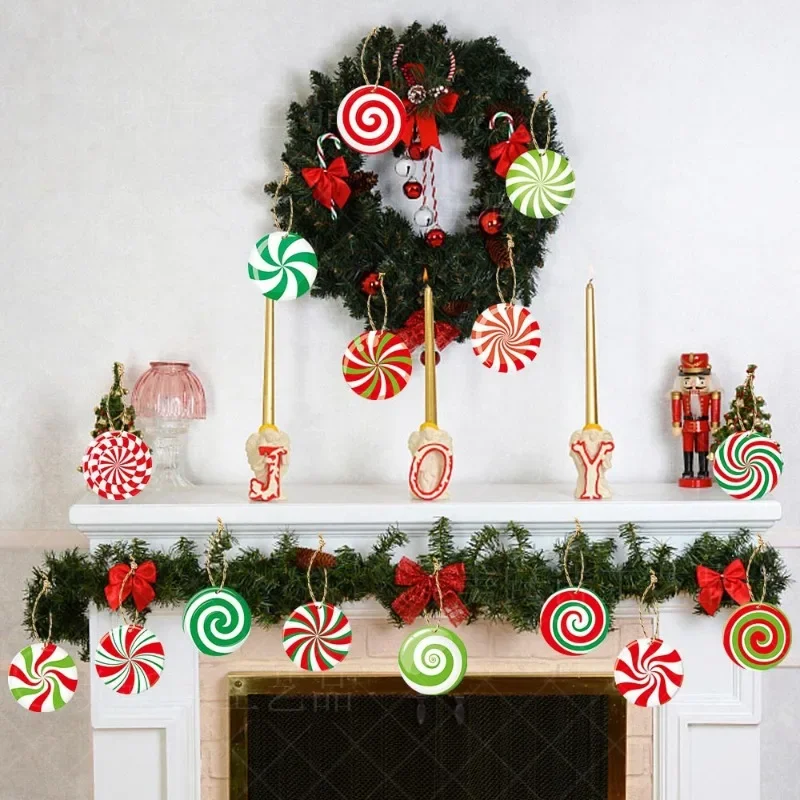 16PCS Christmas Tree Candy Decoration Round Candy Paper Ornament Pendants with Twine Christmas Tree Hanging Xmas Party Favors
16PCS Christmas Tree Candy Decoration Round Candy Paper Ornament Pendants with Twine Christmas Tree Hanging Xmas Party Favors