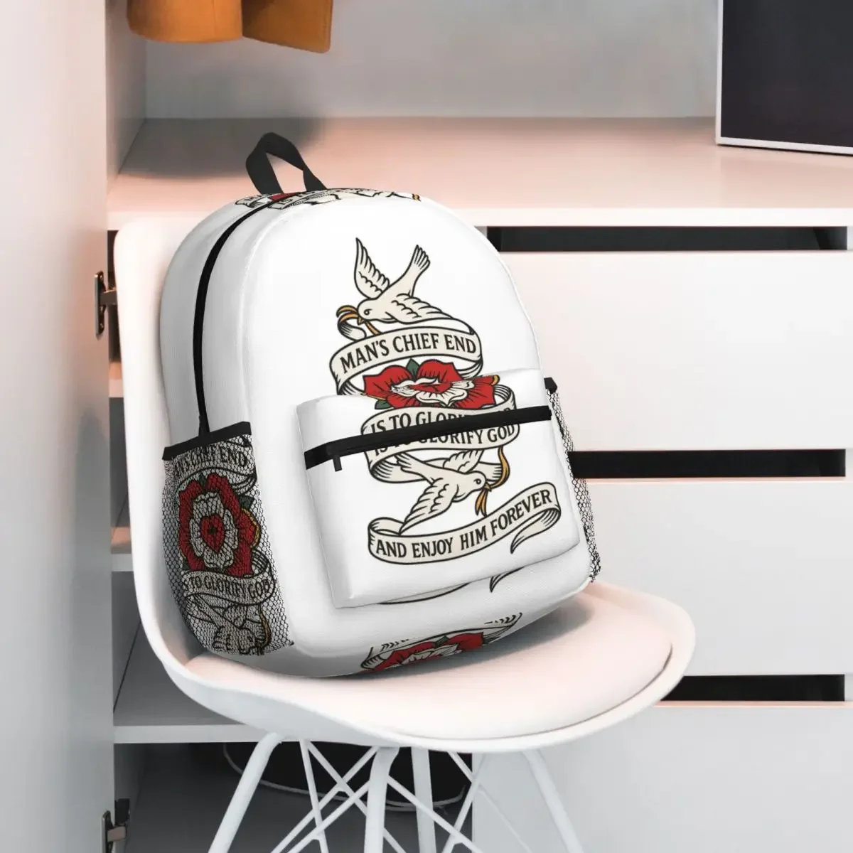 Рюкзак MAN'S CHIEF END IS TO GLORIFY GOD AND ENJOY HIM FOREVER, рюкзак, детская сумка для книг, школьная сумка, сумки на плечо для мужчин и женщин
Рюкзак MAN'S CHIEF END IS TO GLORIFY GOD AND ENJOY HIM FOREVER, рюкзак, детская сумка для книг, школьная сумка, сумки на плечо для мужчин и женщин