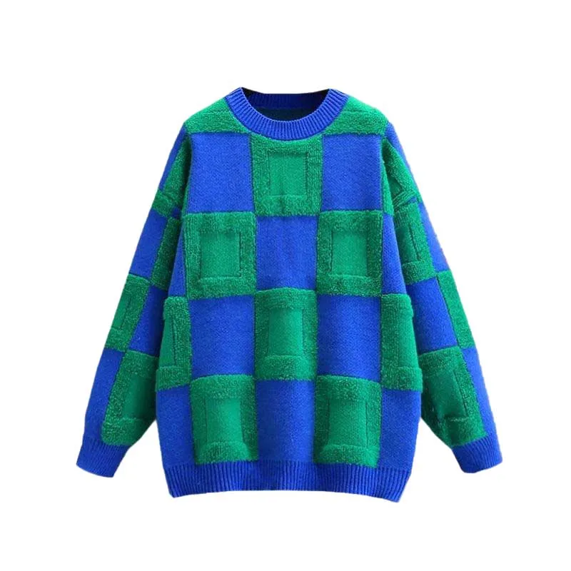 Fashion O-Neck Spliced Loose Plaid Sweaters Women's Clothing 2023 Winter Oversized Commuter Pullovers Knitted All-match Tops
Fashion O-Neck Spliced Loose Plaid Sweaters Women's Clothing 2023 Winter Oversized Commuter Pullovers Knitted All-match Tops