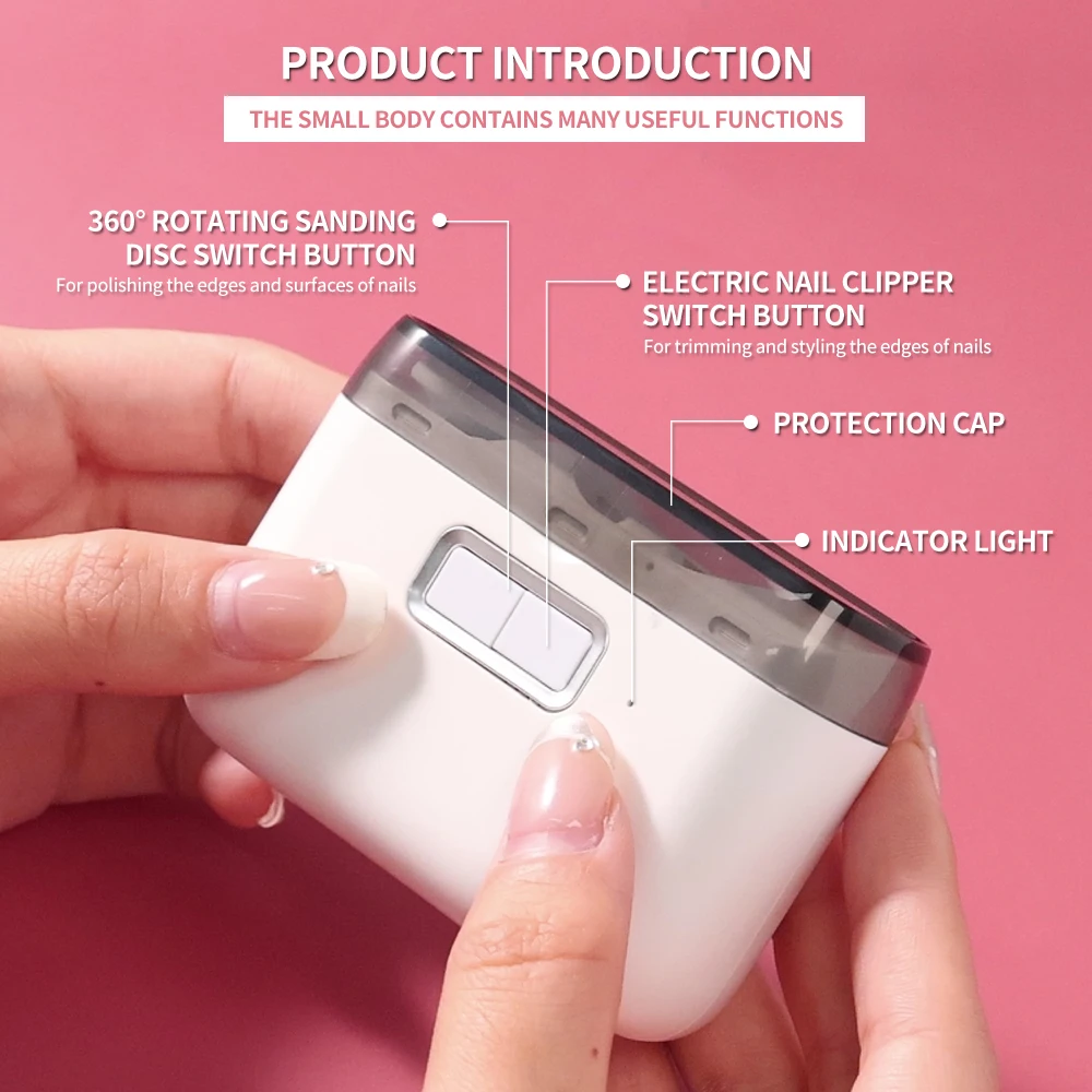 2 in 1 Electric Nail Cutter with LED Light Rechargeable Polisher Portable Automatic Nail Trimmer Baby Adult Nail Care Tool
2 in 1 Electric Nail Cutter with LED Light Rechargeable Polisher Portable Automatic Nail Trimmer Baby Adult Nail Care Tool