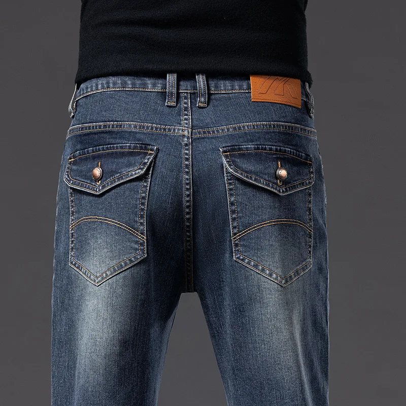 Autumn Winter Thick Middle-aged Men's Jeans Stretch Retro Flap Pocket Loose Straight Versatile Pants
Autumn Winter Thick Middle-aged Men's Jeans Stretch Retro Flap Pocket Loose Straight Versatile Pants
