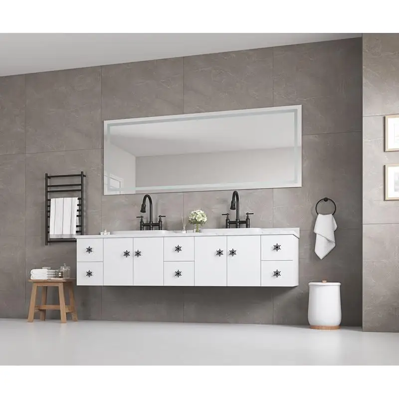 36"x96" LED Bathroom Mirror, Wall-Mounted Vanity Mirror, Anti-Fog, Memory Function, 3 Color Options, Stepless Dimming, Front &
36"x96" LED Bathroom Mirror, Wall-Mounted Vanity Mirror, Anti-Fog, Memory Function, 3 Color Options, Stepless Dimming, Front &