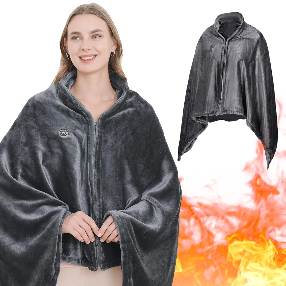 Wearable USB Electric Heated Blanket Heating Electric Blanket Shawl Portable Body Warmer Blanket for Home Office
Wearable USB Electric Heated Blanket Heating Electric Blanket Shawl Portable Body Warmer Blanket for Home Office