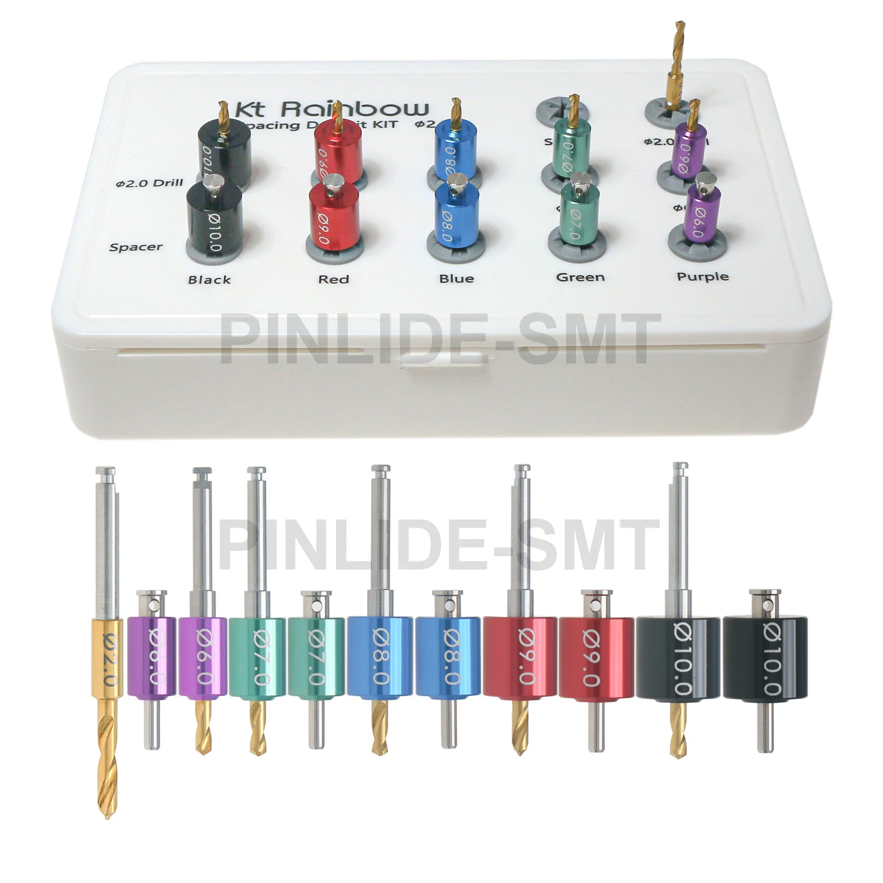 Implant Tools Spacing Drill Bit Kit ∅6.0 - ∅10.0 with Drill Spacer 2.0 Drill Guide Positioning Space
Implant Tools Spacing Drill Bit Kit ∅6.0 - ∅10.0 with Drill Spacer 2.0 Drill Guide Positioning Space