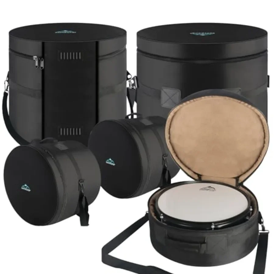 5-Piece Drum Bag Set for 12" Tom, 10" Tom, 14" Snare, 16" Floor Tom, 22" Bass Drum, Drum Cases
5-Piece Drum Bag Set for 12" Tom, 10" Tom, 14" Snare, 16" Floor Tom, 22" Bass Drum, Drum Cases