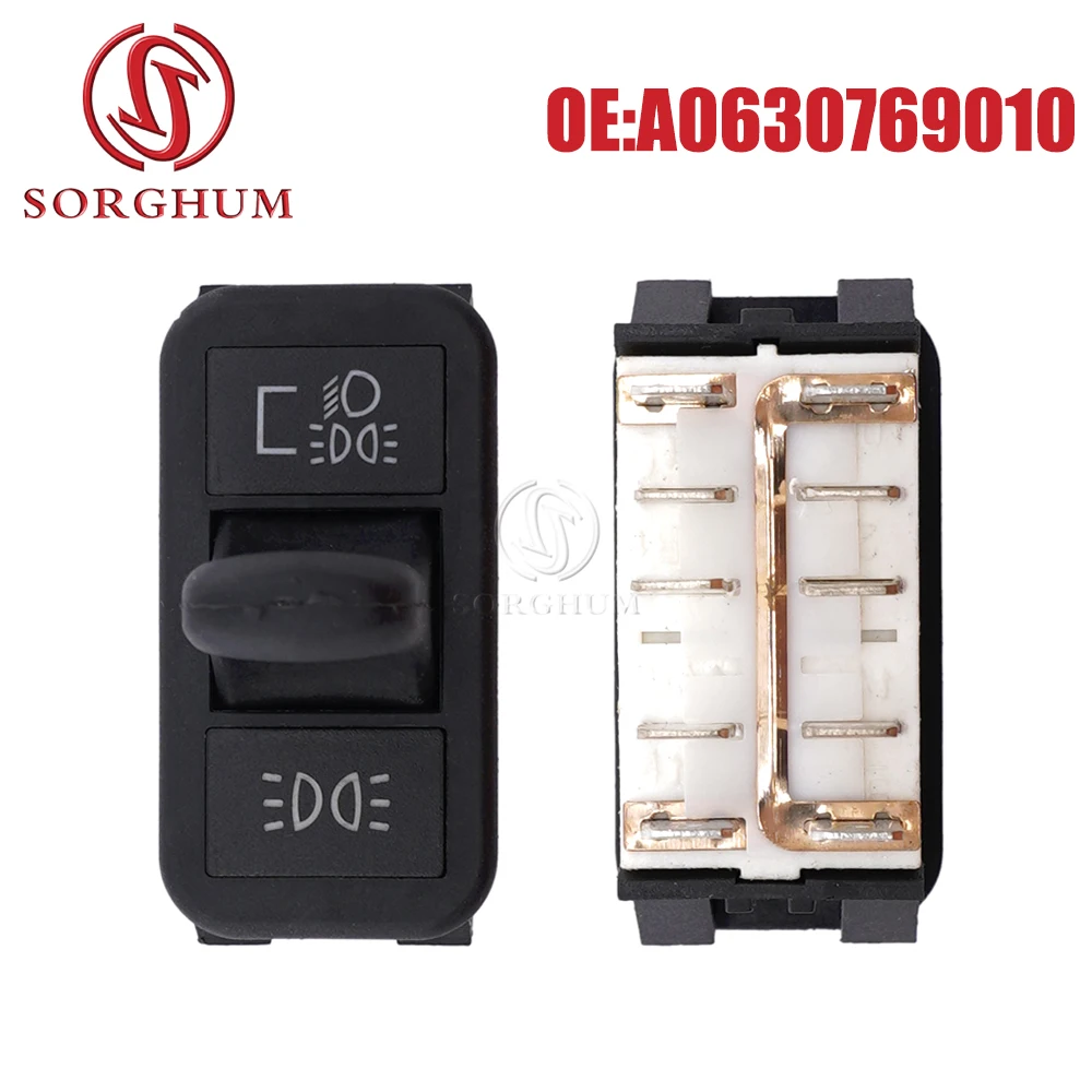 SORGHUM 10 Pins A0630769010 A06 30769 010 Headlight Lamp Control Switch Fog Lights Button For Freightliner Columbia 2001-2011
SORGHUM 10 Pins A0630769010 A06 30769 010 Headlight Lamp Control Switch Fog Lights Button For Freightliner Columbia 2001-2011