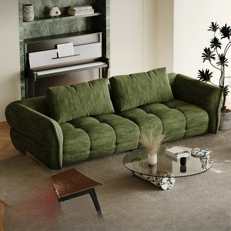 Sofa green fabric original patent new home living room three-person straight sofa
Sofa green fabric original patent new home living room three-person straight sofa
