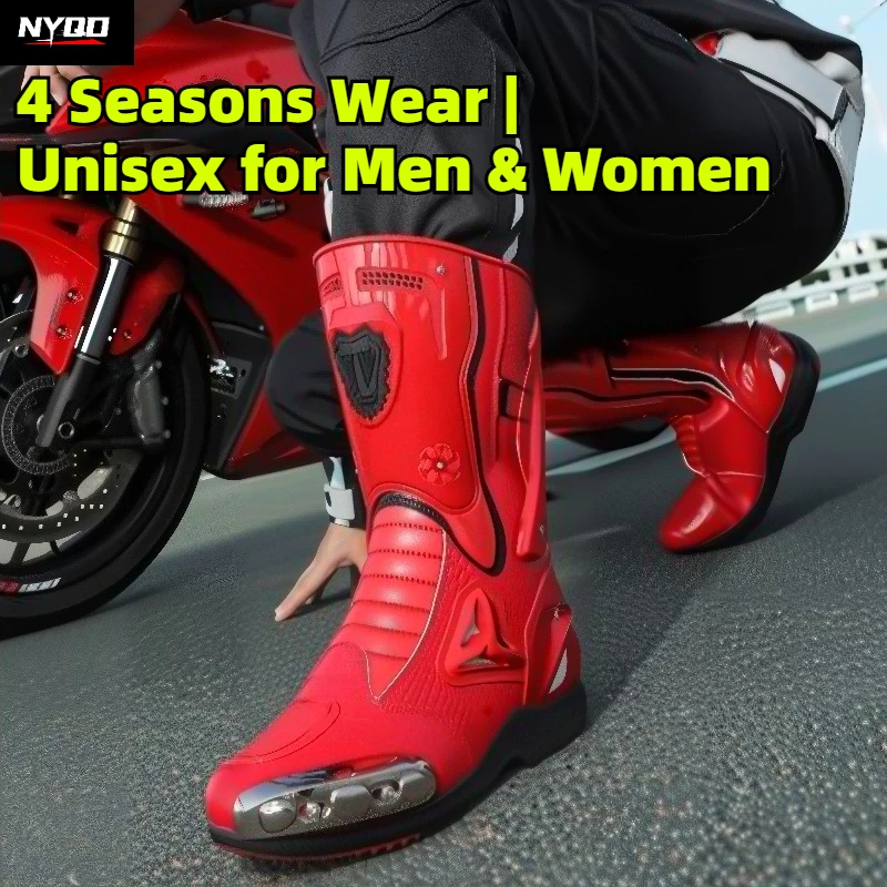 Waterproof Motorcycle Riding Shoes, Four Seasons Off-Road Racing Shoes for Men & Women, Non-slip Protective Boots for Locomotive
Waterproof Motorcycle Riding Shoes, Four Seasons Off-Road Racing Shoes for Men & Women, Non-slip Protective Boots for Locomotive